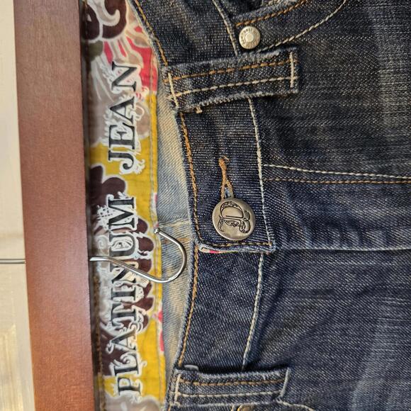 Platinum Jean Women's Dark Wash Bootcut Jeans- Size 10 Long - Picture 2 of 8